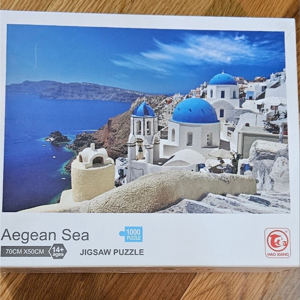 1000 Piece Puzzle, Dreamy Aegean Sea Greece Santorini Landscape